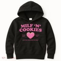 Milf N Cookies Keep You Coming Back For More Kids Hoodie thumb 0