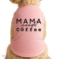 Mama Needs Coffee Cute Gift Doggie Tank thumb 0