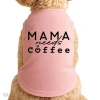 Mama Needs Coffee Cute Gift Doggie Tank thumb 0
