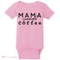 Mama Needs Coffee Cute Gift Baby Bodysuit thumb 0