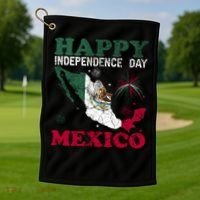 Mexico National Day September 16 Gift Mexican Independence Day  Golf Towel thumb 1