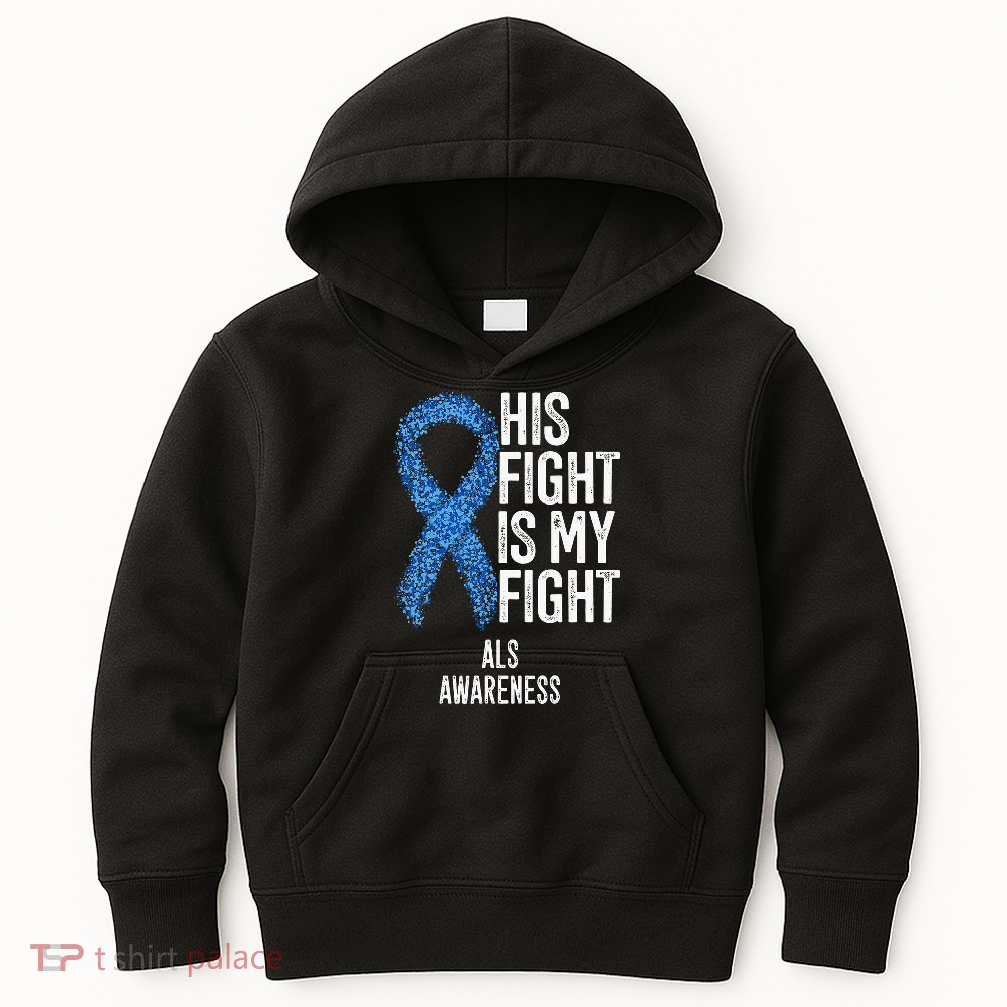 Motor Neurone Disease His Fight Is My Fight ALS Awareness Kids Hoodie
