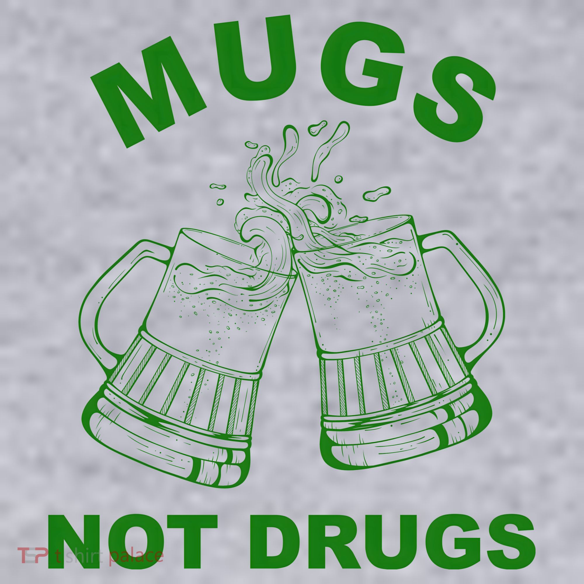 Mugs Not Drugs St Patrick's Day Funny Beer Women's Racerback Cropped Tank