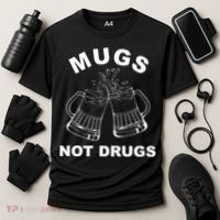 Mugs Not Drugs St Patrick's Day Funny Beer Cooling Performance Crew T-Shirt thumb 3