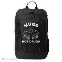 Mugs Not Drugs St Patrick's Day Funny Beer City Backpack thumb 0
