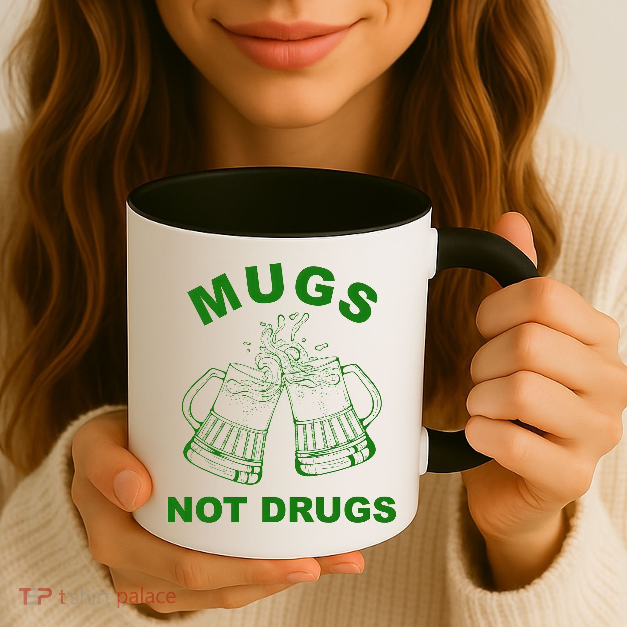 Mugs Not Drugs St Patrick's Day Funny Beer Coffee Mug