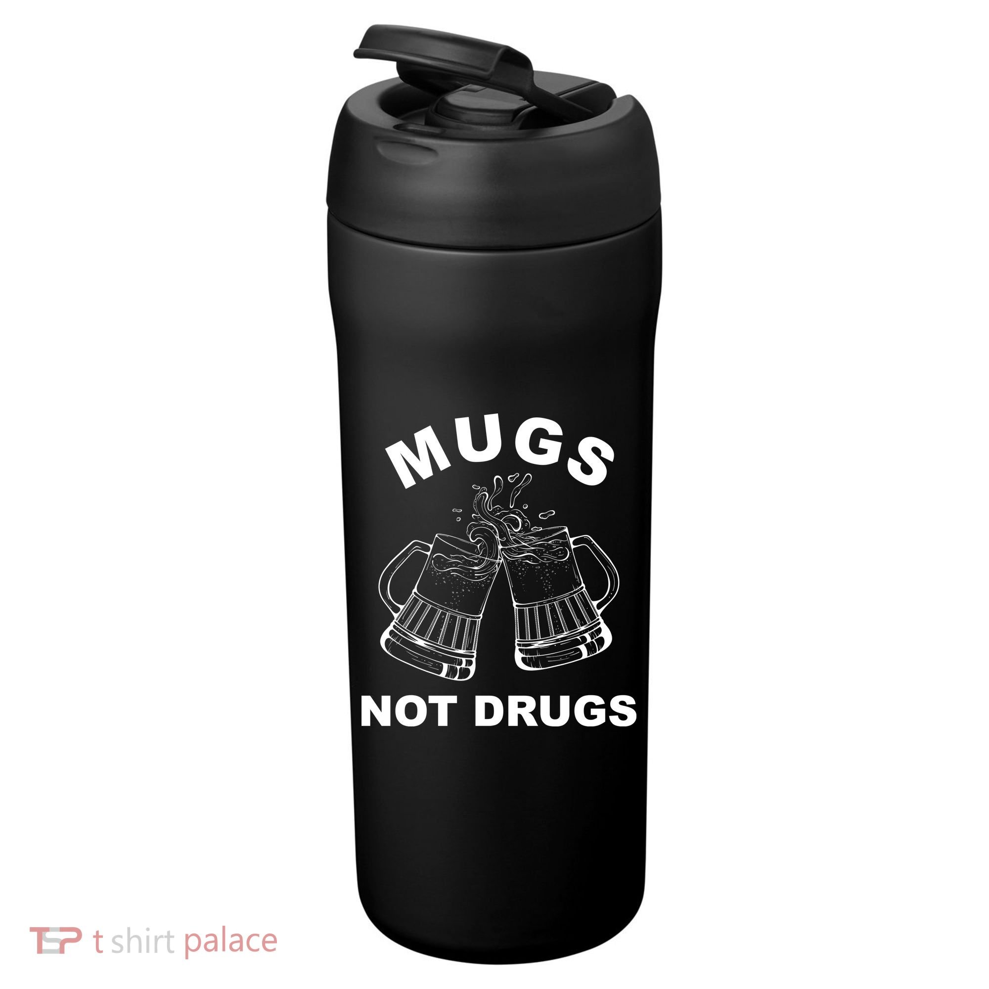 Mugs Not Drugs St Patrick's Day Funny Beer 24oz Duet Stainless Steel Tumbler