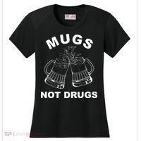 Mugs Not Drugs St Patrick's Day Funny Beer Women's Cooling Performance Crew T-Shirt thumb 0