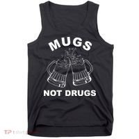 Mugs Not Drugs St Patrick's Day Funny Beer Tank Top thumb 0