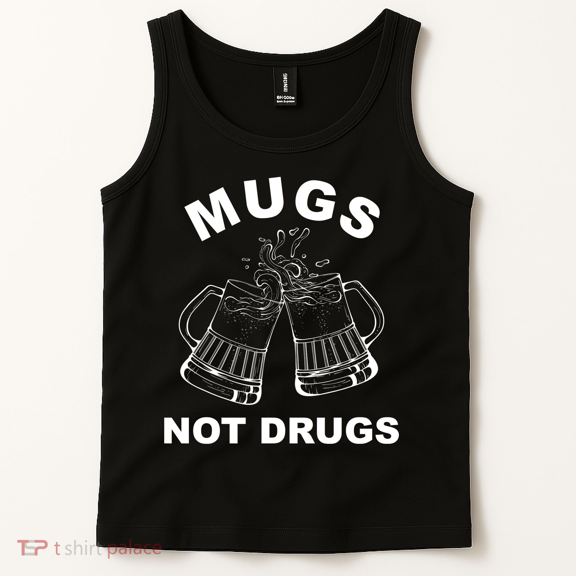 Mugs Not Drugs St Patrick's Day Funny Beer Tank Top