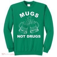 Mugs Not Drugs St Patrick's Day Funny Beer Sweatshirt thumb 0