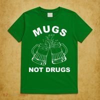 Mugs Not Drugs St Patrick's Day Funny Beer T-Shirt thumb 5