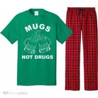 Mugs Not Drugs St Patrick's Day Funny Beer Pajama Set thumb 0