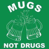 Mugs Not Drugs St Patrick's Day Funny Beer Mousepad thumb 1