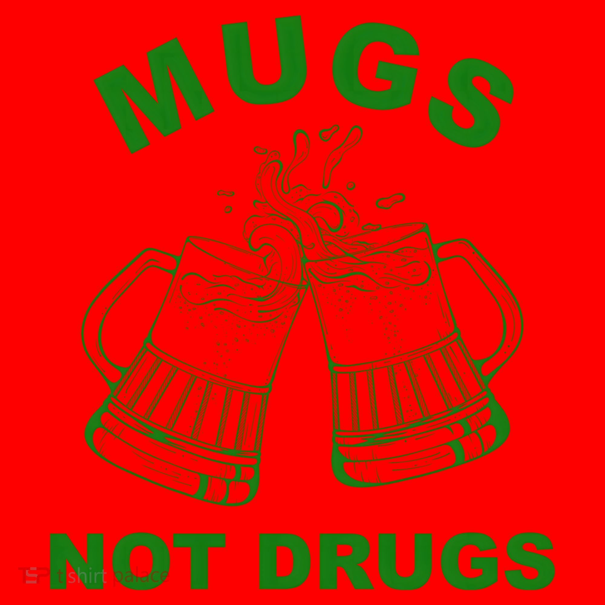 Mugs Not Drugs St Patrick's Day Funny Beer Santa Hat