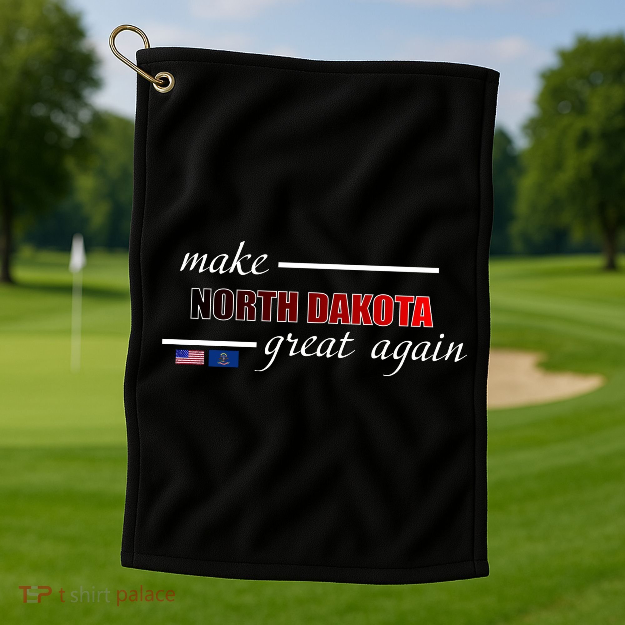 Make North Dakota Great Again Golf Towel