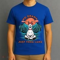 Meditation No Drama Just Yoga Lama Namaste Yoga Mom Namaste Gift T-Shirt thumb 3