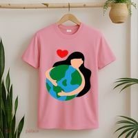 Mother Nature Earth Day Save Our Planet T-Shirt thumb 2