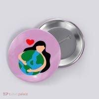 Mother Nature Earth Day Save Our Planet Button thumb 0