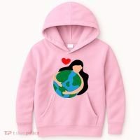 Mother Nature Earth Day Save Our Planet Kids Hoodie thumb 0