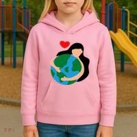 Mother Nature Earth Day Save Our Planet Kids Hoodie thumb 3