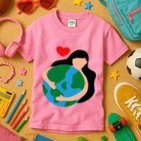 Mother Nature Earth Day Save Our Planet Kids T-Shirt thumb 3