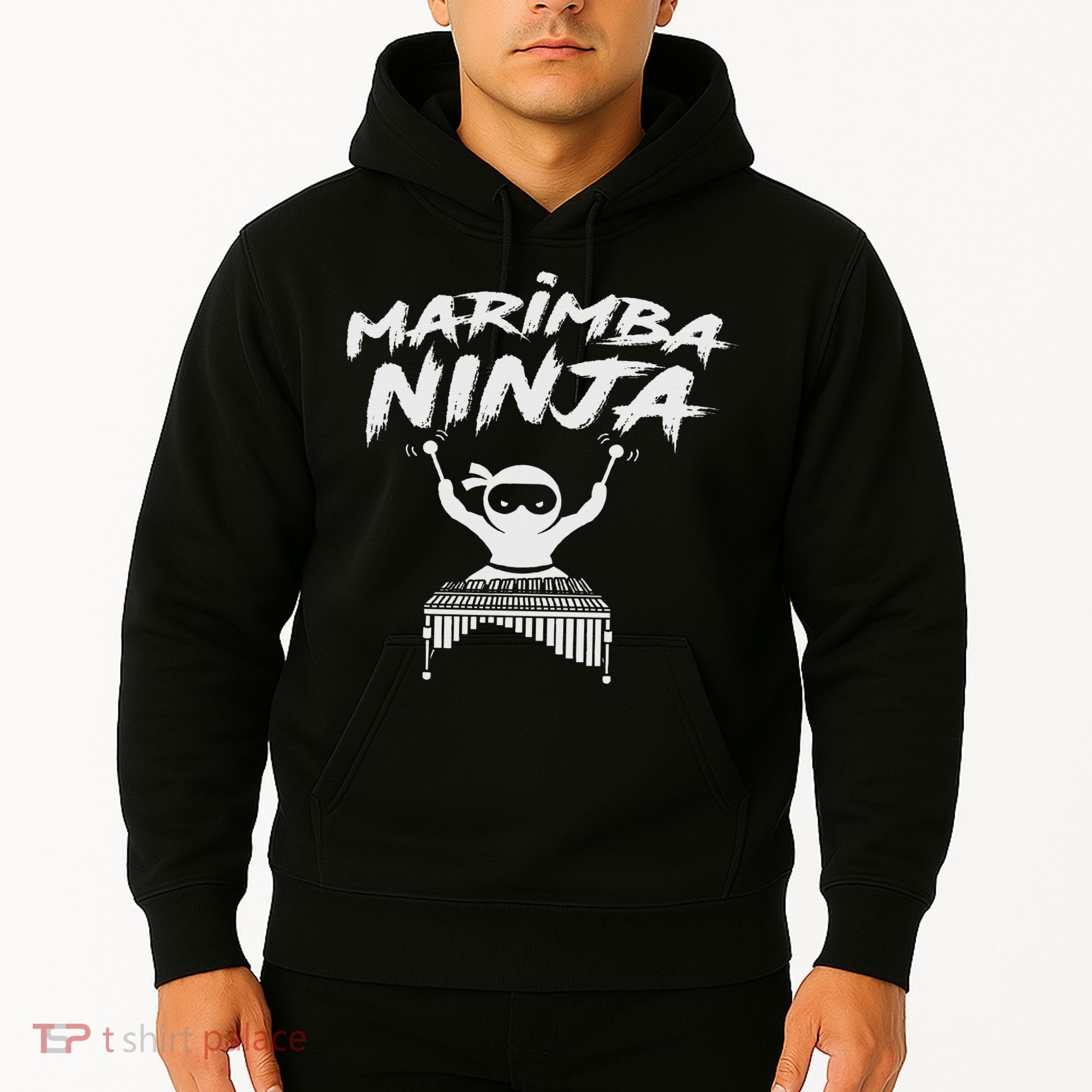 Marimba Ninja Funny Marching Band Percussion Gift Hoodie