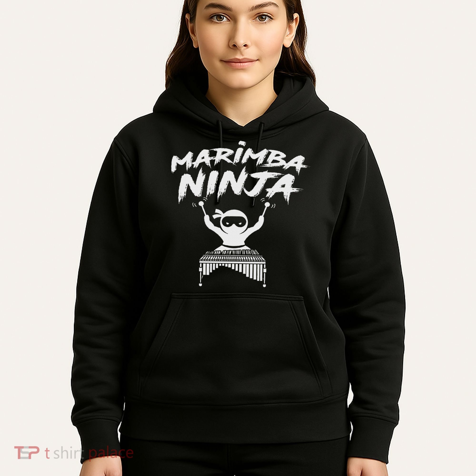 Marimba Ninja Funny Marching Band Percussion Gift Hoodie