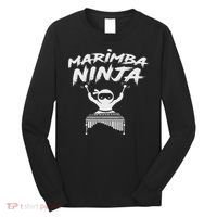 Marimba Ninja Funny Marching Band Percussion Gift Long Sleeve Shirt thumb 0