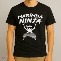 Marimba Ninja Funny Marching Band Percussion Gift T-Shirt thumb 3