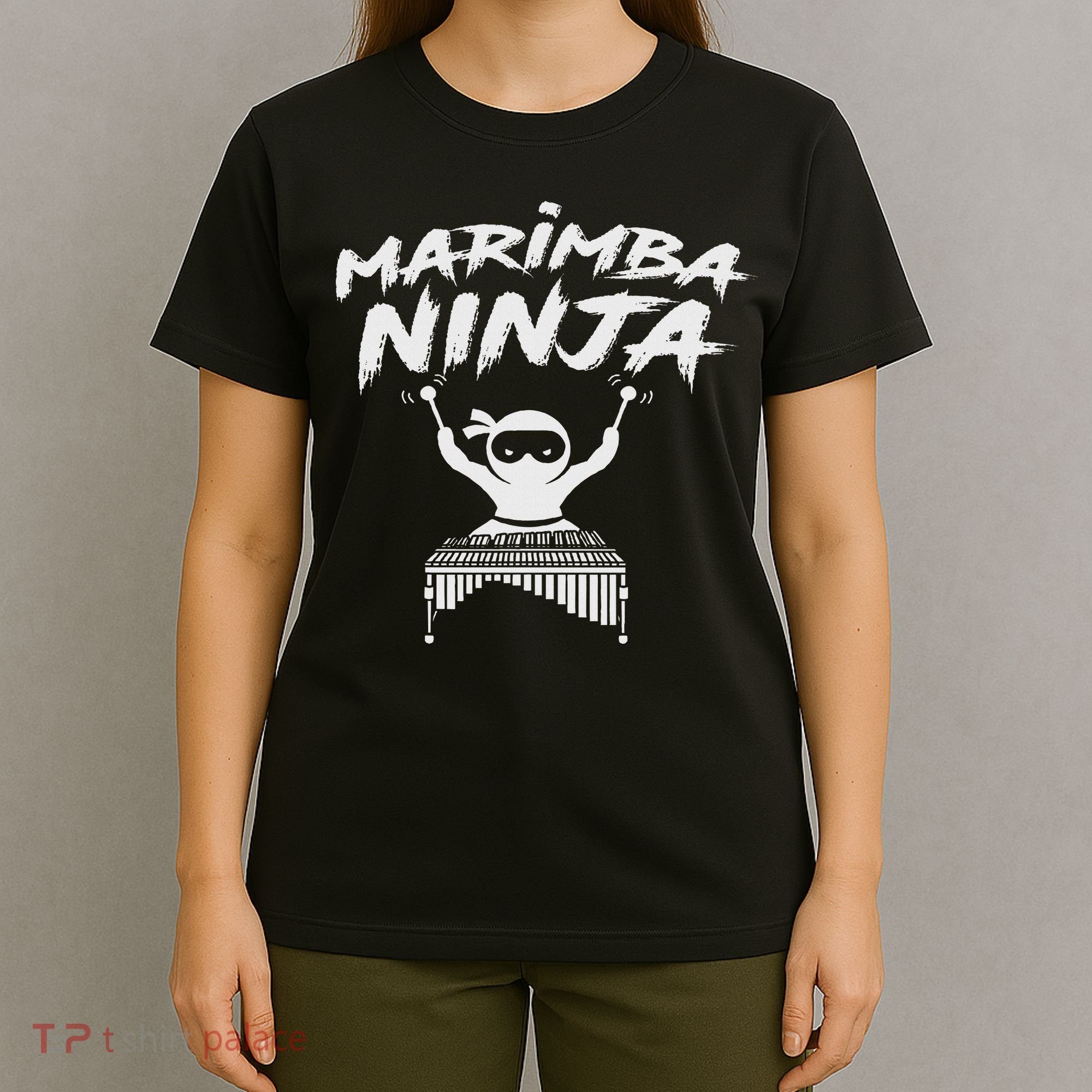 Marimba Ninja Funny Marching Band Percussion Gift T-Shirt
