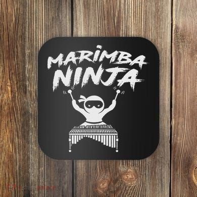 Marimba Ninja Funny Marching Band Percussion Gift Coaster