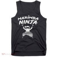 Marimba Ninja Funny Marching Band Percussion Gift Tank Top thumb 0