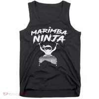 Marimba Ninja Funny Marching Band Percussion Gift Tank Top thumb 0