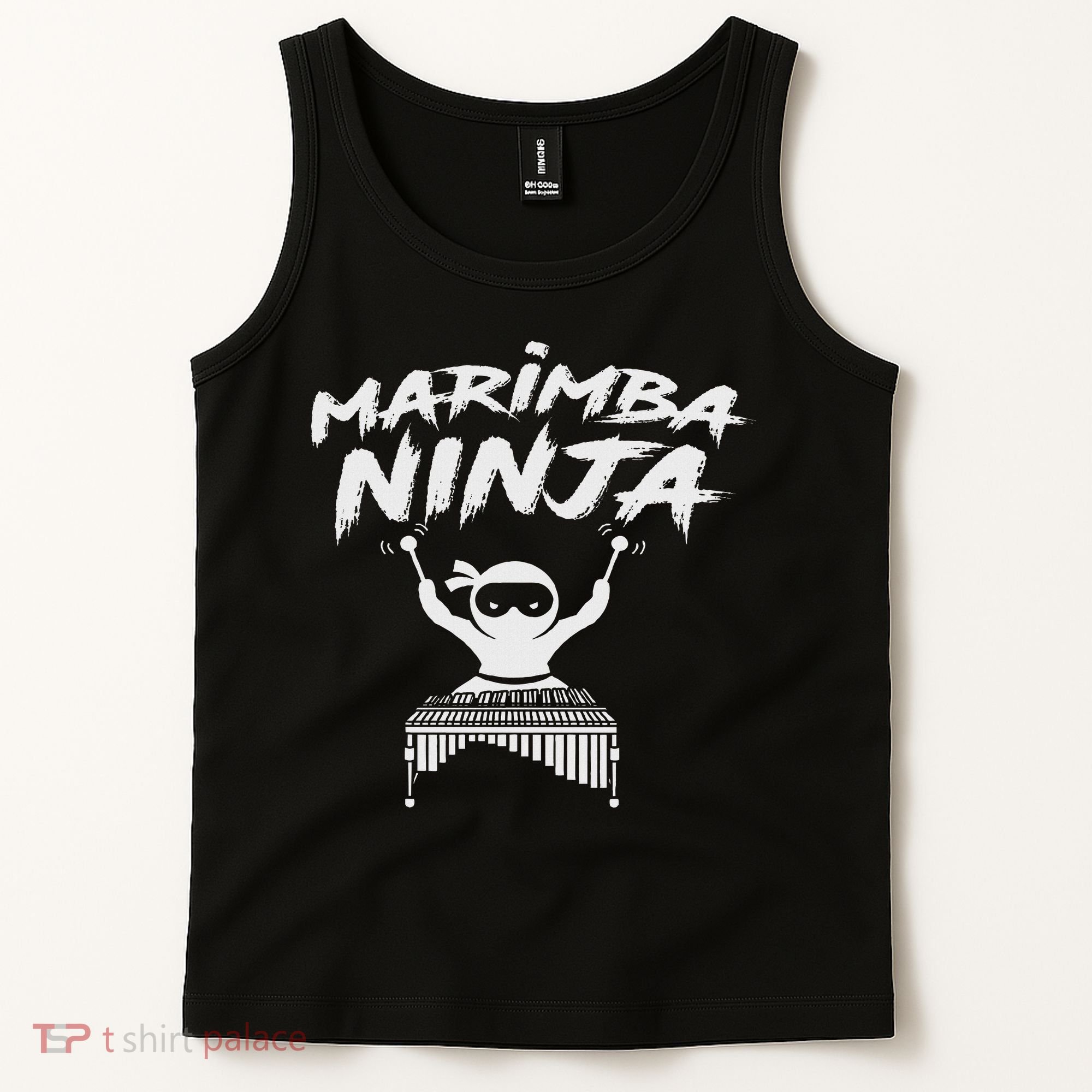 Marimba Ninja Funny Marching Band Percussion Gift Tank Top