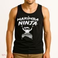 Marimba Ninja Funny Marching Band Percussion Gift Tank Top thumb 3