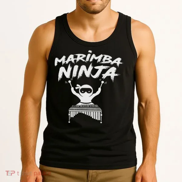 Marimba Ninja Funny Marching Band Percussion Gift Tank Top