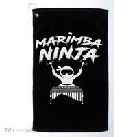 Marimba Ninja Funny Marching Band Percussion Gift Golf Towel thumb 0