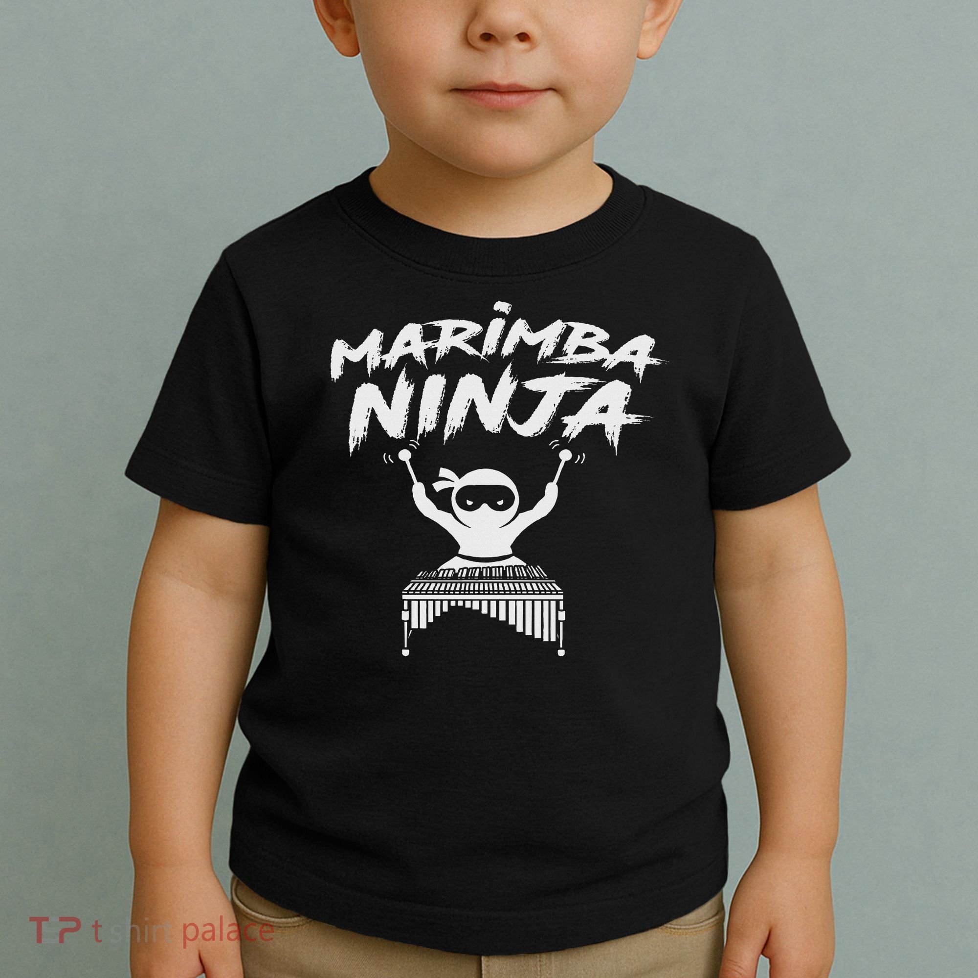Marimba Ninja Funny Marching Band Percussion Gift Toddler T-Shirt