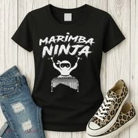 Marimba Ninja Funny Marching Band Percussion Gift Women's T-Shirt thumb 3