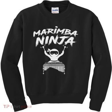 Marimba Ninja Funny Marching Band Percussion Gift Kids Sweatshirt