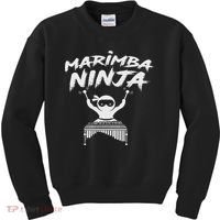 Marimba Ninja Funny Marching Band Percussion Gift Kids Sweatshirt thumb 0