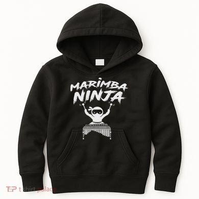 Marimba Ninja Funny Marching Band Percussion Gift Kids Hoodie