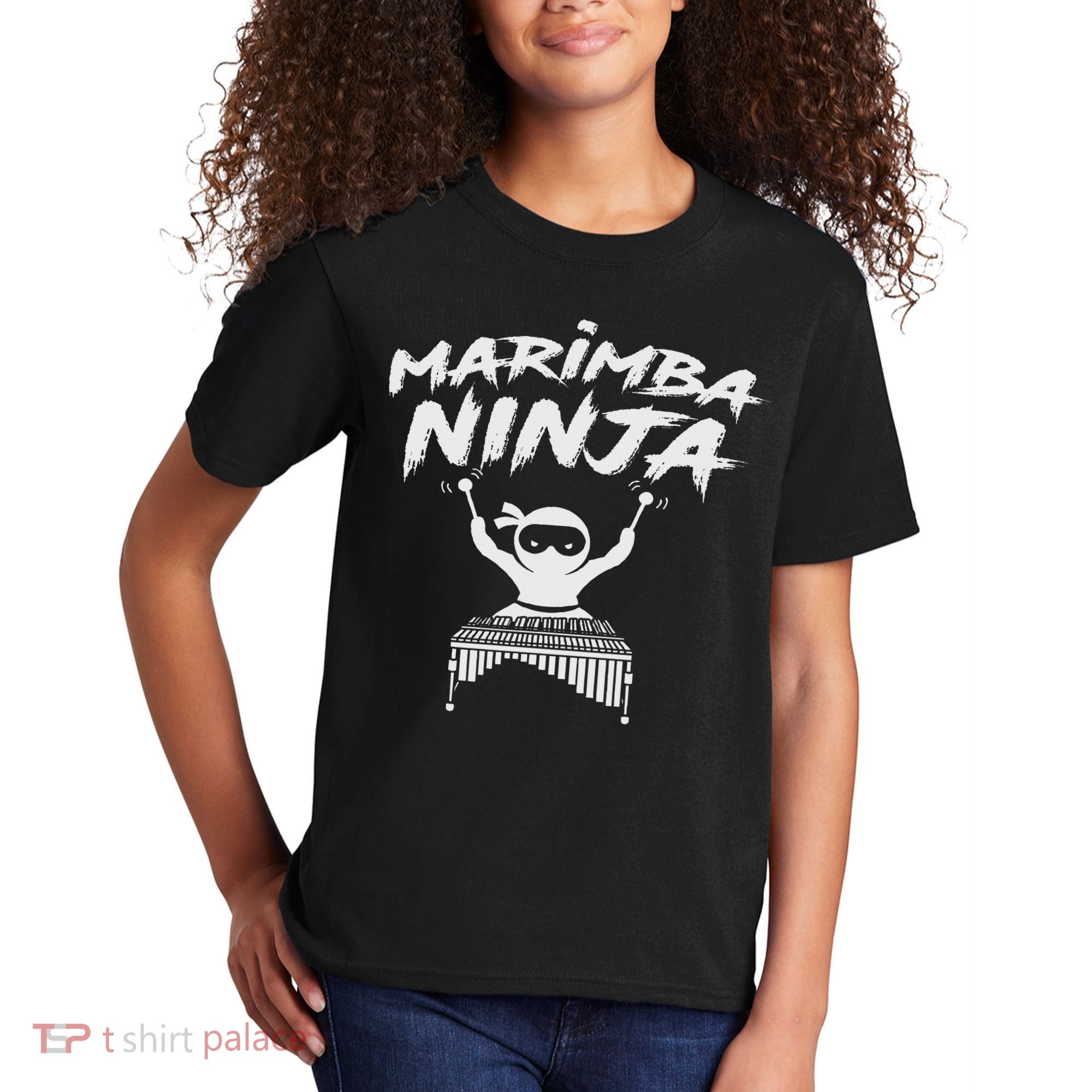 Marimba Ninja Funny Marching Band Percussion Gift Kids T-Shirt