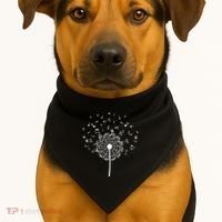 Music Notes  Flower USA-Made Doggie Bandana thumb 1