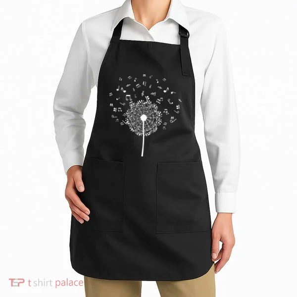 Music Notes  Flower Apron