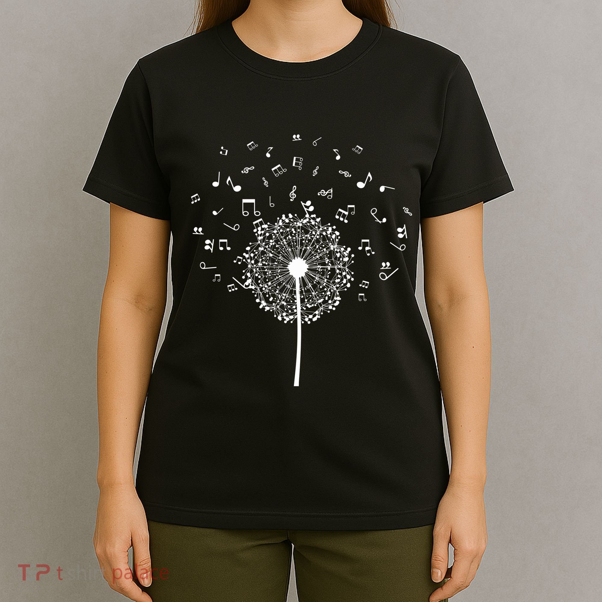 Music Notes  Flower T-Shirt