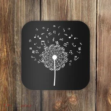 Music Notes  Flower Coaster
