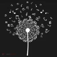 Music Notes  Flower Women's Hoodie thumb 2