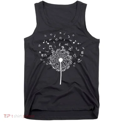 Music Notes  Flower Tank Top